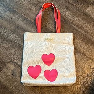 Princess Vera Wang Mermaid Scale Shoulder Tote Bag Pink White Hearts